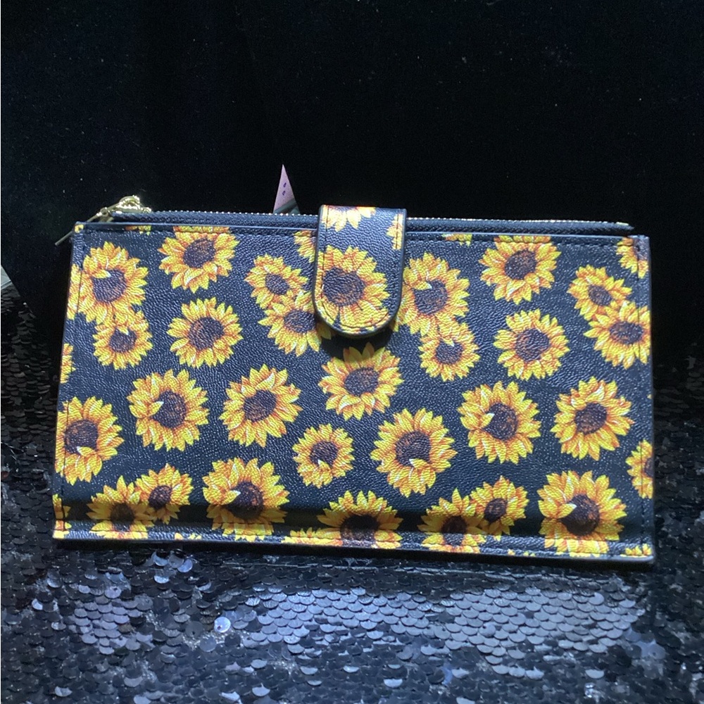 Multifunctional Sunflower Print Women's Wallet